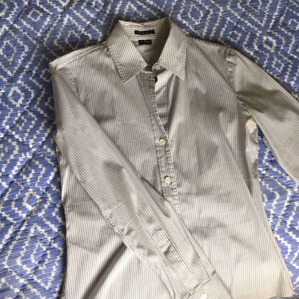 Theory long sleeve blouse